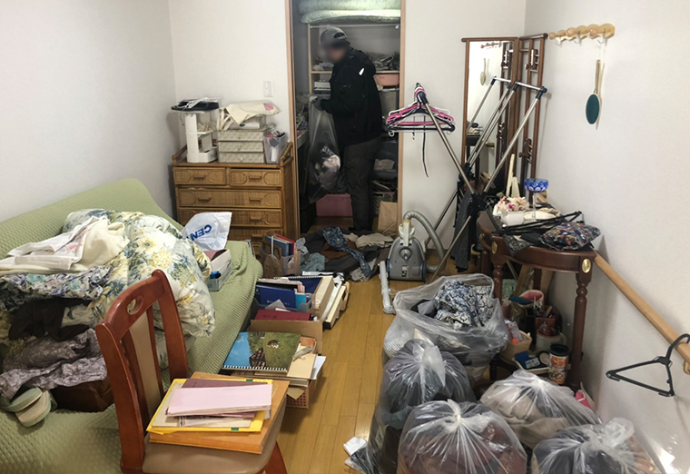 札幌市豊平区の老人ホームで遺品整理作業・処分片付け作業実績（2021年1月）